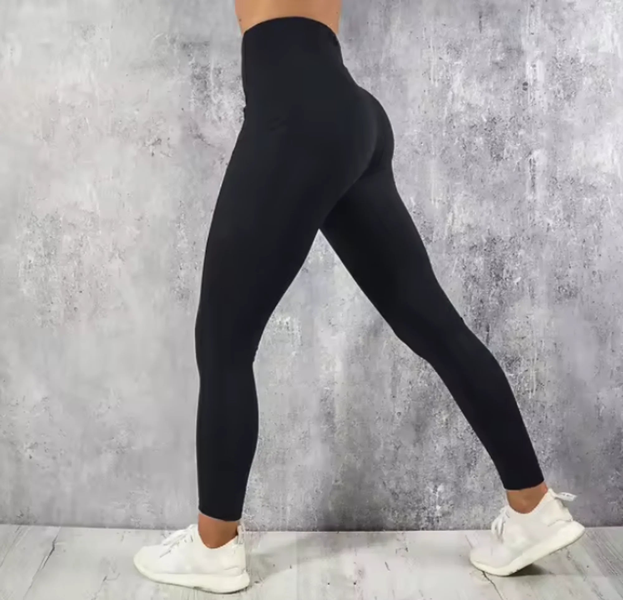 Black Stock High Waist Gym Sports Leggings Running Fitness Women's Yoga Leggings With Pockets - elurefit